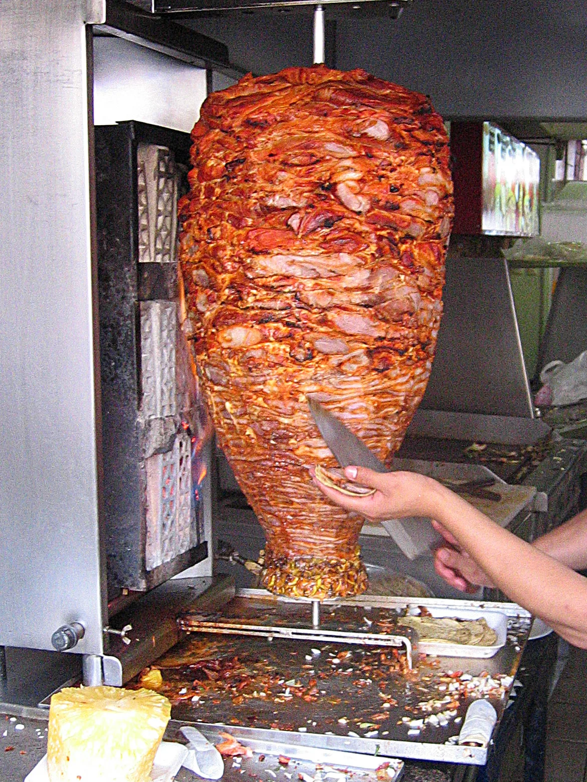 Taco al pastor, a photograph of the dish