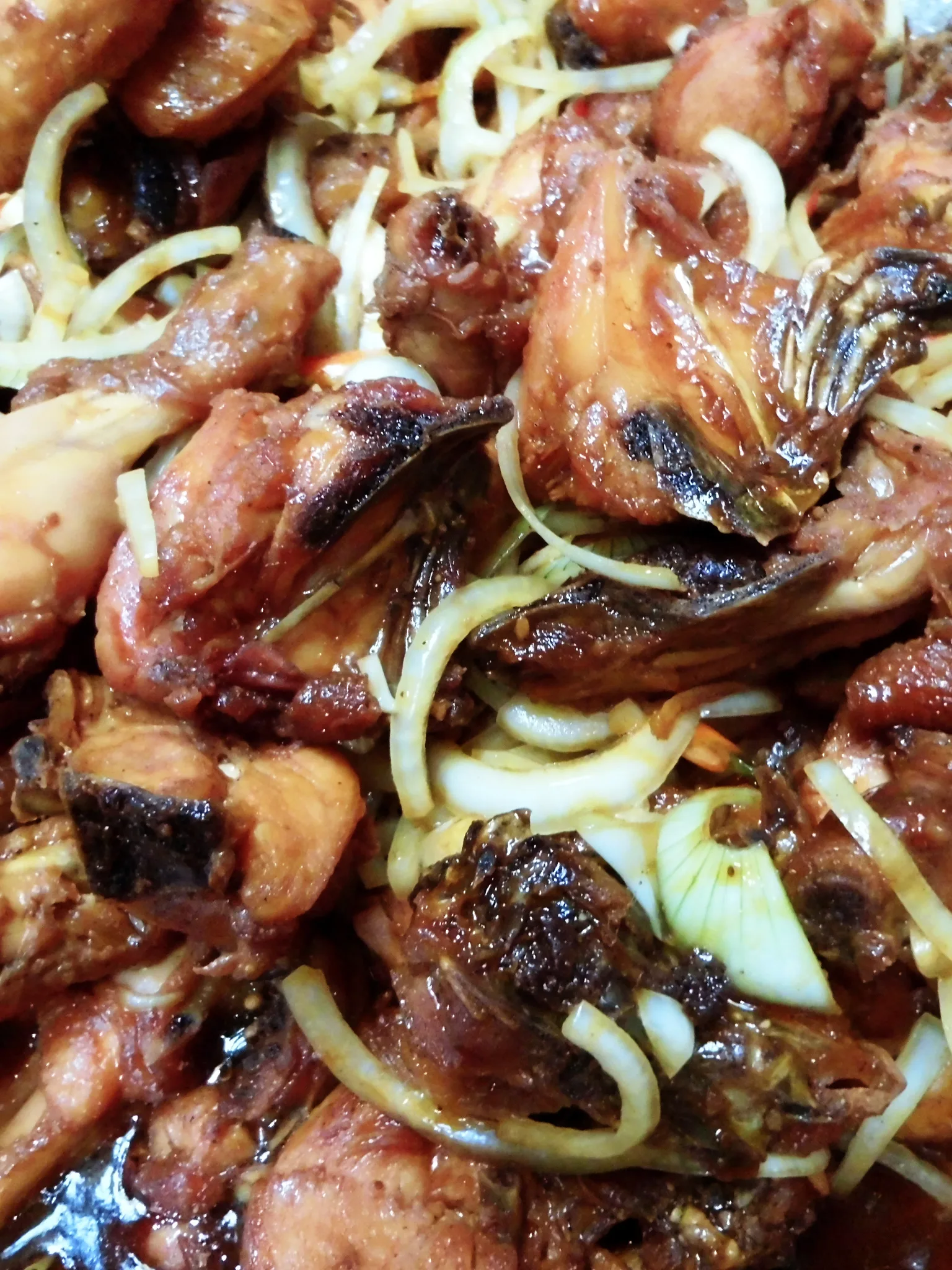 Ayam masak kicap, a photograph of the dish