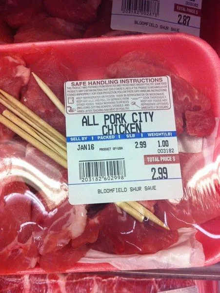 City chicken: An example of City Chicken, found in Pittsburgh, PA