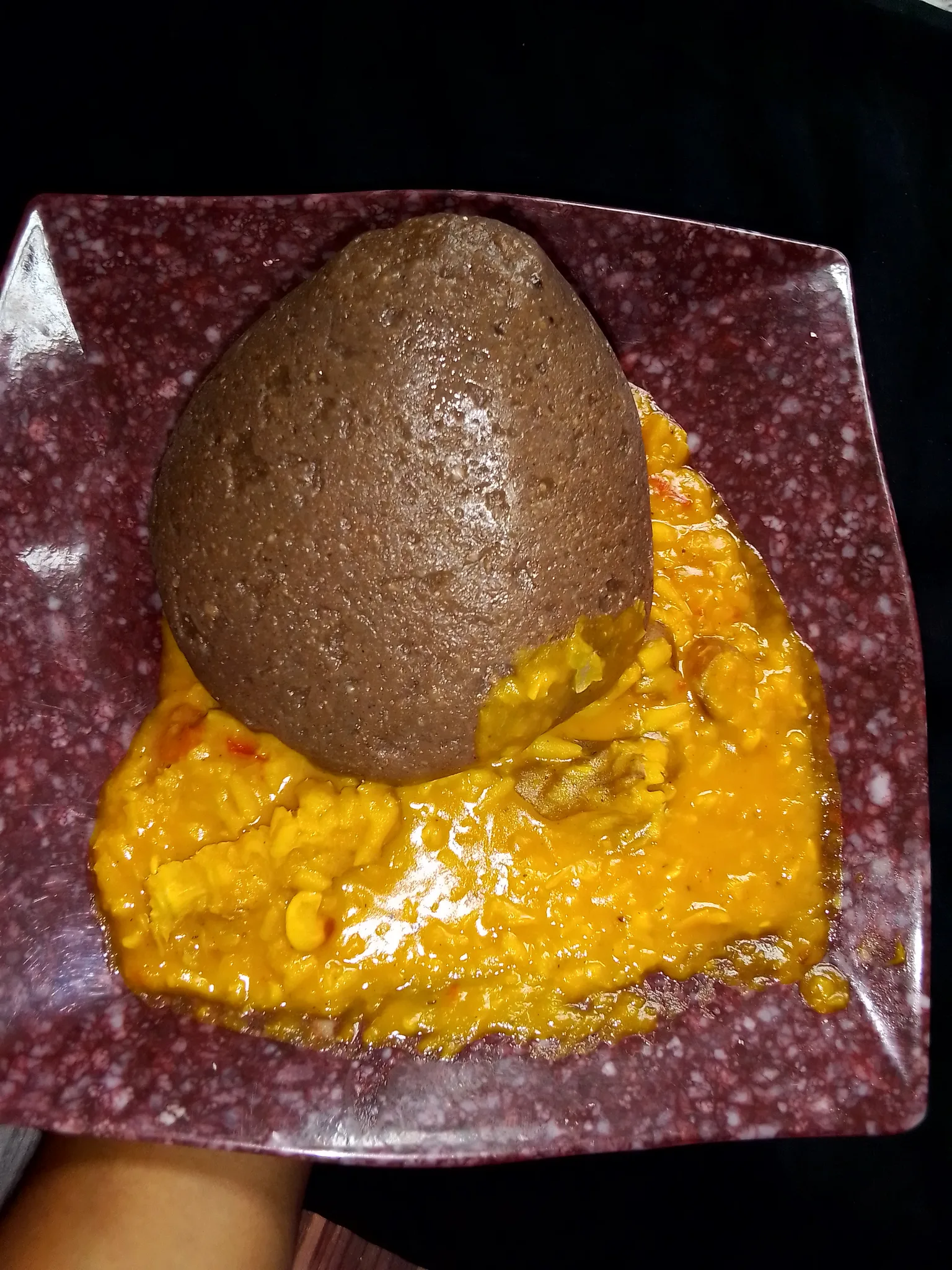 Gbegiri: A Yoruba dish which consist of yam flour for the swallow and beans soup