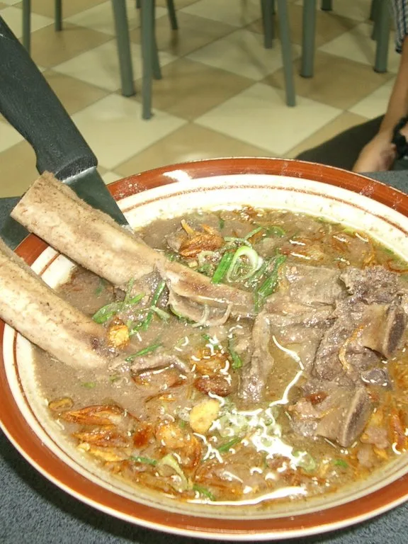 Konro Soup: Sup Konro.Beef ribs soup of Makassar, Indonesia