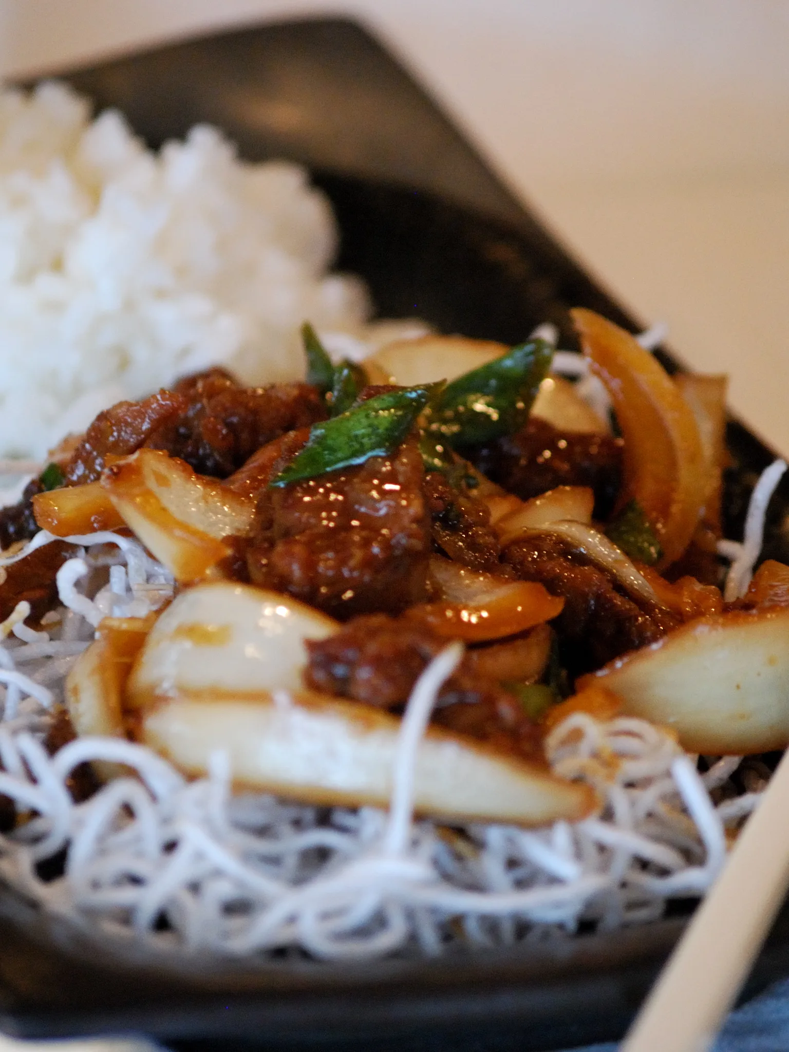 Mongolian beef, a photograph of the dish
