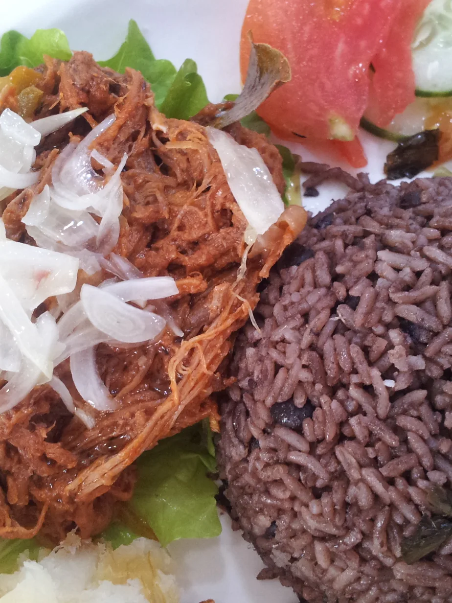 Moros y Cristianos, a photograph of the dish