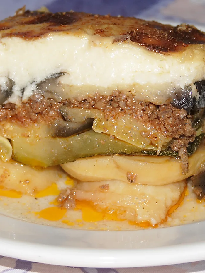 moussaka, a photograph of the dish