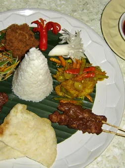 Nasi Campur Bali, a photograph of the dish