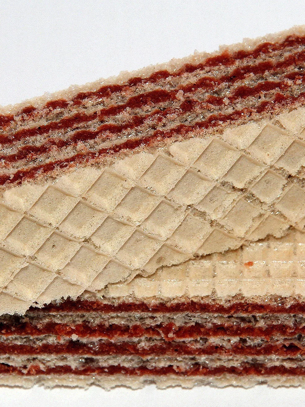 Neapolitan wafer: Waffle