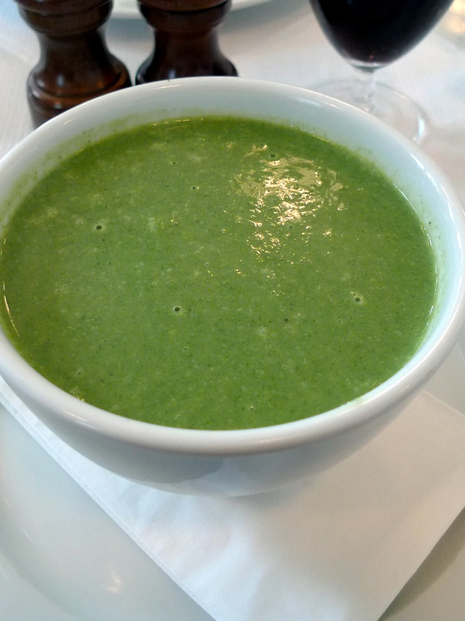 nettle soup, a photograph of the dish