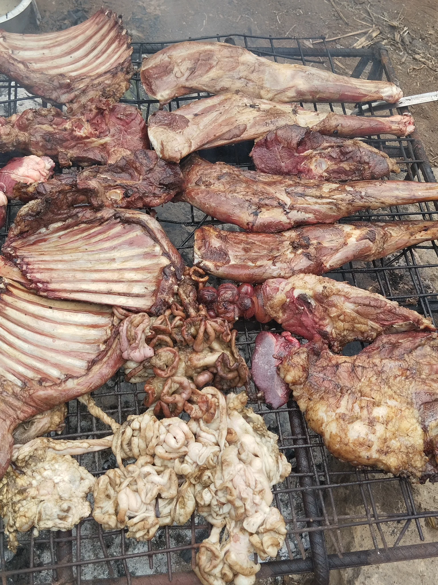 Nyama choma, a photograph of the dish