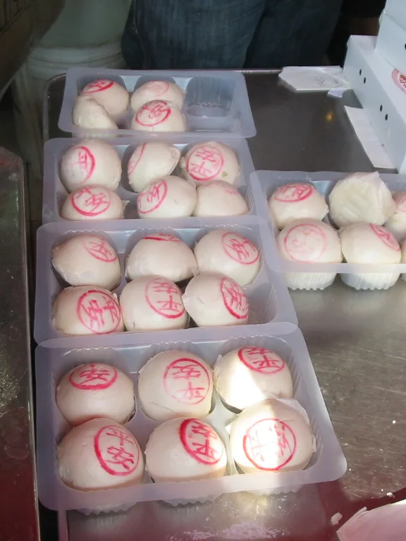 Ping On Bun: Ping-on buns on sale during Cheung Chau Bun Festival