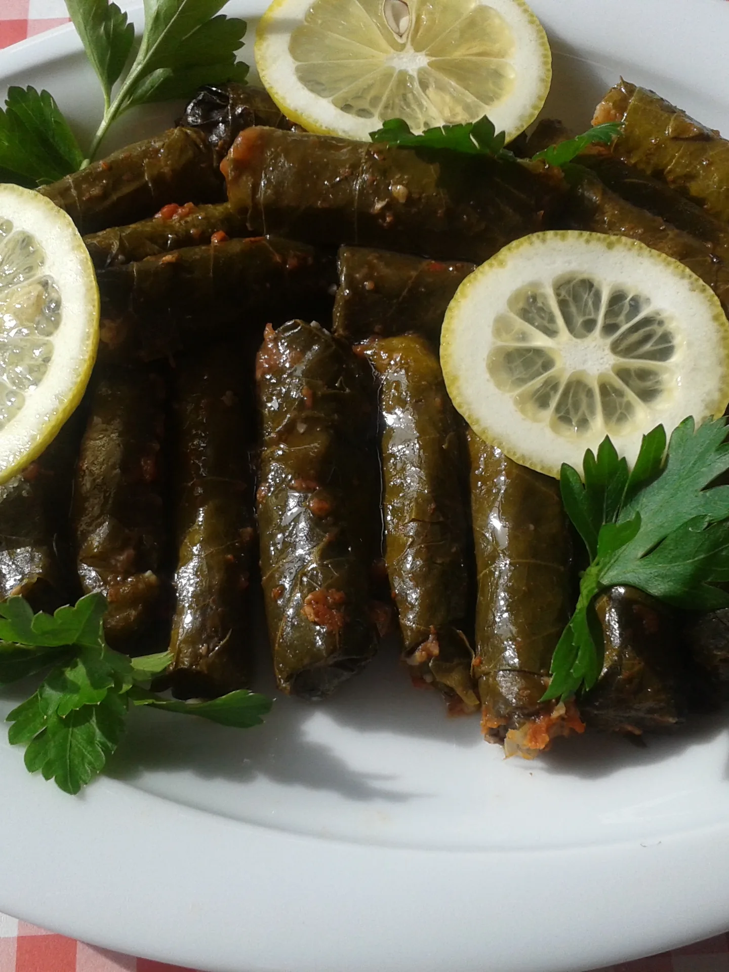 sarmale: Yaprak sarma, Kayseri style, at a Kayseri restaurant in Ankara
