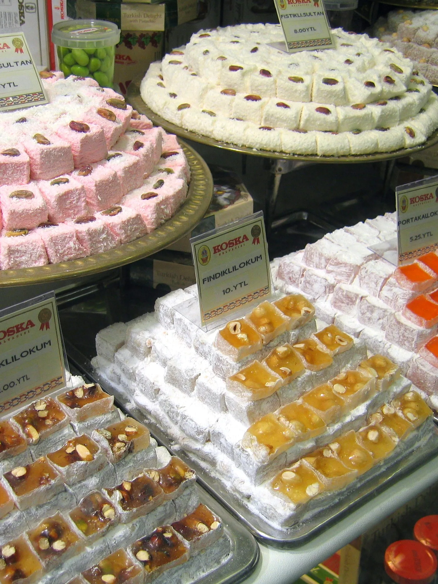 Turkish delight, a photograph of the dish