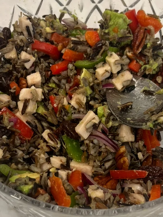 Wild rice salad: A wild rice salad with cranberries